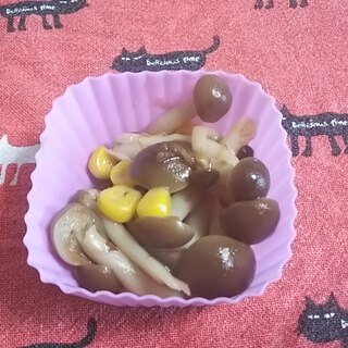 【弁当に一品】しめじとコーンの炒め煮